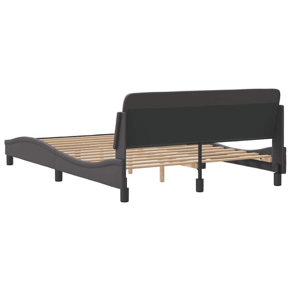 Bed Frame "Dover" Grey 140x190 cm Faux Leather