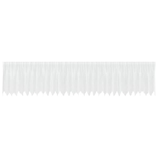 Spetsgardin med gardiner Blommor Vit 80 x 750 cm Polyester