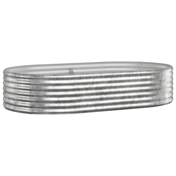 Odlingslåda galvaniserat stål 175x100x36 cm silver