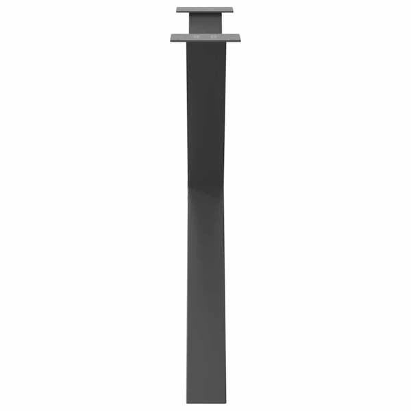 Matbordsben X-formade 3 st antracit 90x(72-73) cm stål