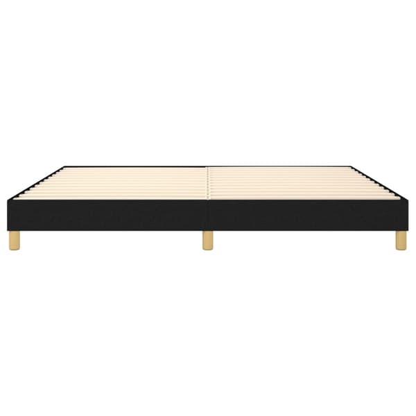 Boxspring-sängram svart 200x200 cm tyg