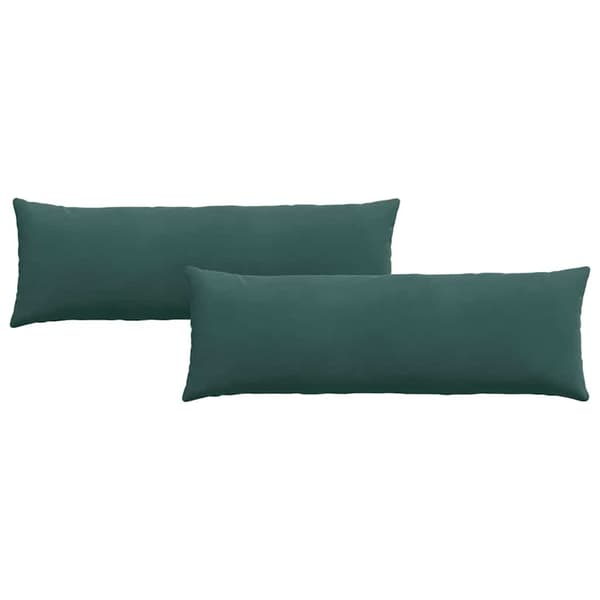 Sofakuddar 2 pcs Mörkgrön 120 x 40 cm Kordread tyg