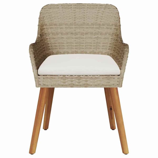 Trädgård Stol 2 st Beige konstrotting