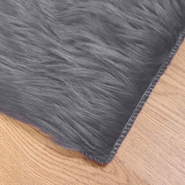 Fuskfäll matta TAFALLA Antracit 200 x 280 cm Polyester