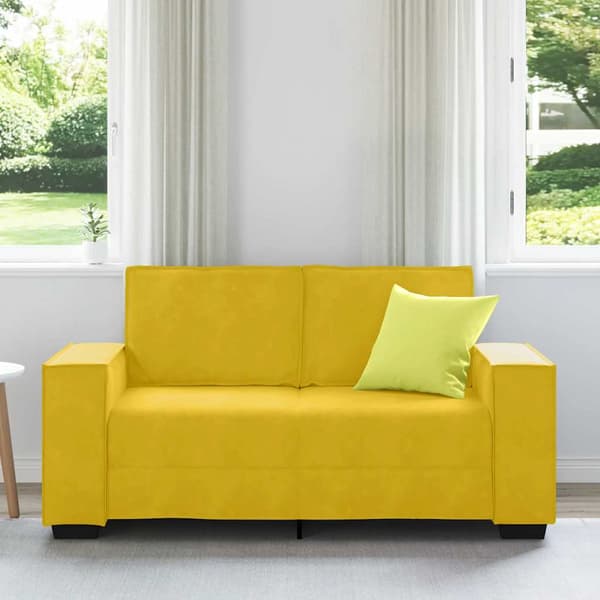 2-sitssoffa gul 160x78x84 cm sammet