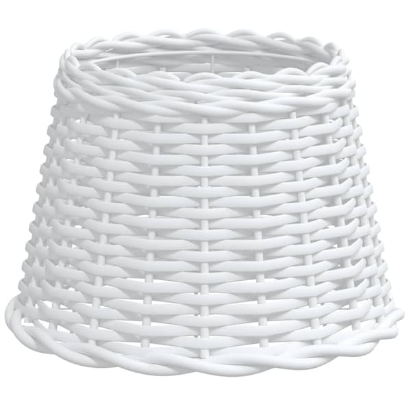 Lampskärm vit Ø30x20 cm korgmaterial