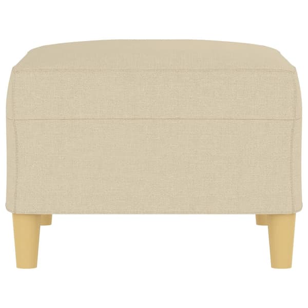 Fotpall gräddvit 70x55x41 cm tyg