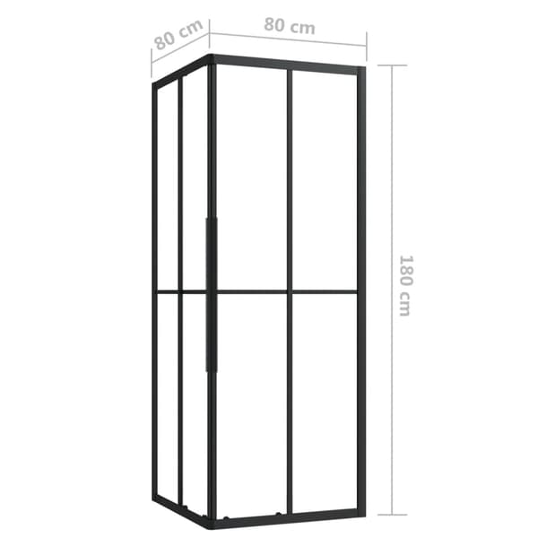 Duschvägg ESG 80x80x180 cm