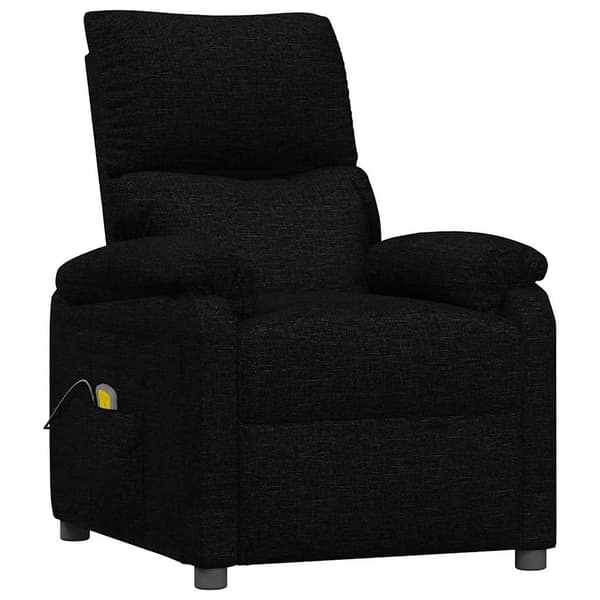 Massagefåtölj svart tyg