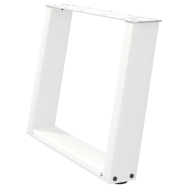 Soffbordsben U-formade 2 st vita 70x(42-43) cm stål