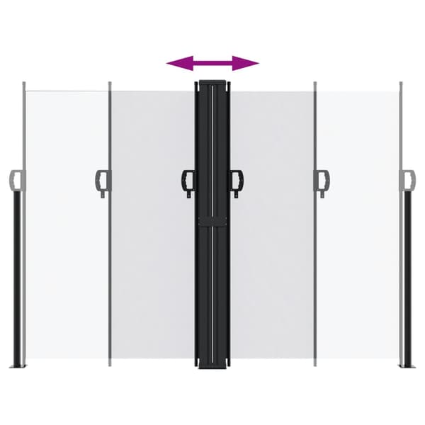 Infällbar sidomarkis vit 180x600 cm