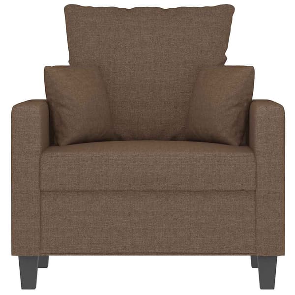 Fåtölj brun 60 cm tyg