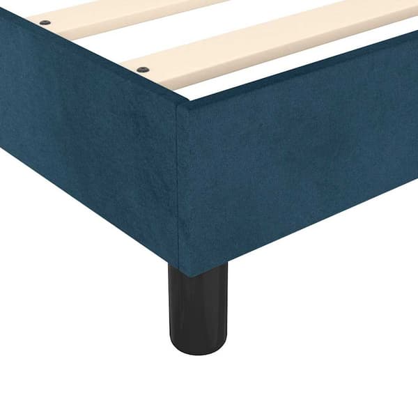 Boxspring-sängram mörkblå 80x200 cm sammet