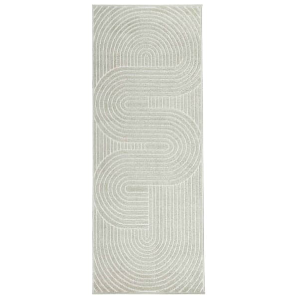 Områdesmattor Rektangulär PALMERAS Grön 80 x 200 cm Polyester