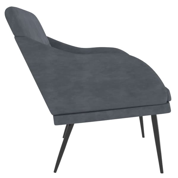 Bänk mörkgrå 110x76x80 cm sammet