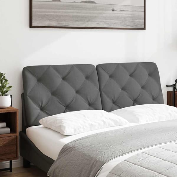 Headboard Cushion Dark Grey 120 cm Fabric