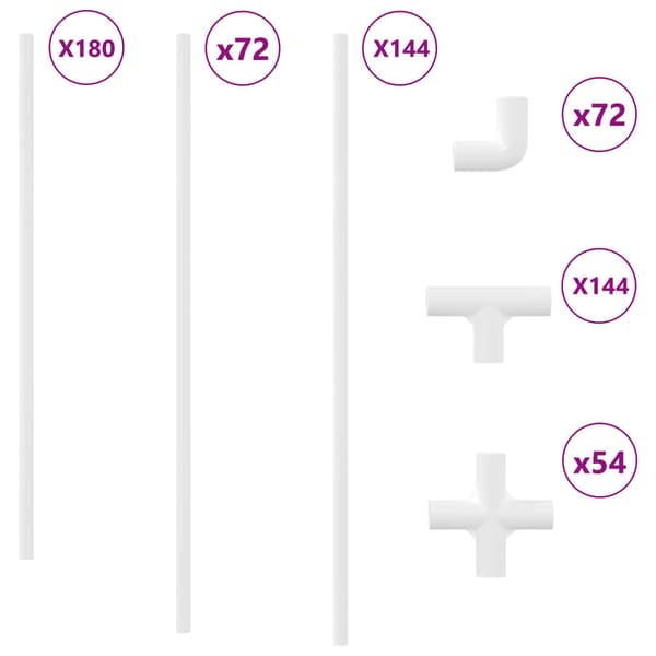 PVC Rör 29 pcs Vit PP och PE