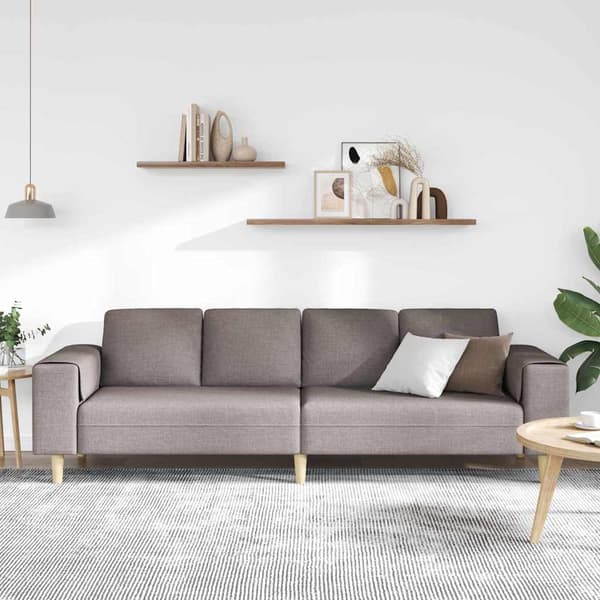 Vardagsrumsoffa Taupe 250 x 77 x 76 cm Polyester