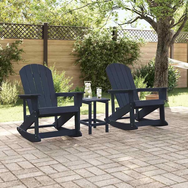 Adirondack Gungstolar 2 pcs Mörkblå HDPE
