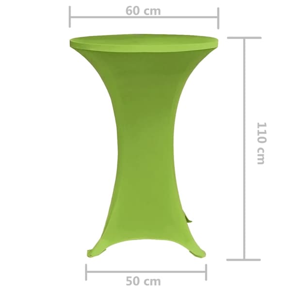 Elastiskt bordsöverdrag 2 st 60 cm grön