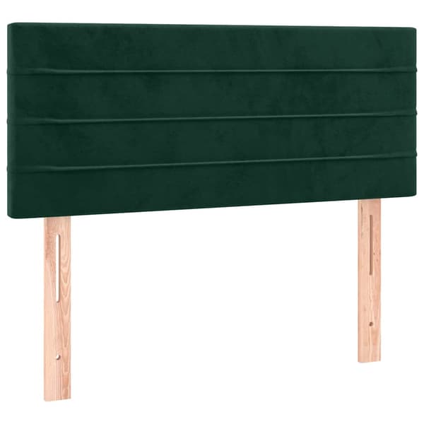 Sänggavel mörkgrön 90x5x78/88 cm sammet