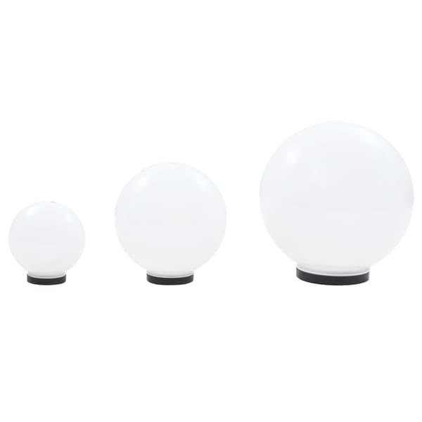 Globlampa LED set 3 st sfäriska 20/30/40 cm PMMA