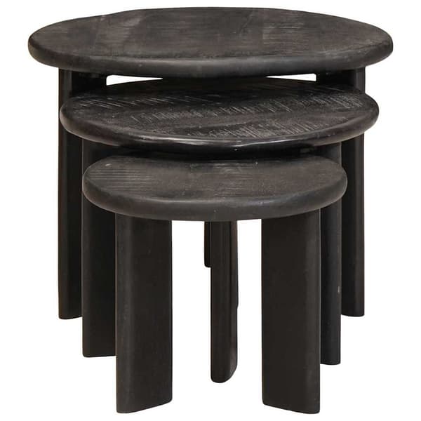 Nesting Kaffe Bord 3 pcs Vit Massivt mangoträ