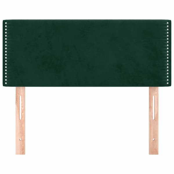 Sänggavel grön 100x5x78/88 cm sammet