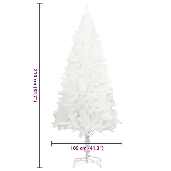 Plastgran verklighetstrogna barr vit 210 cm
