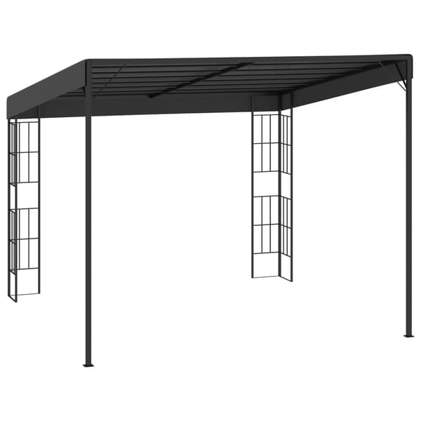 Väggmonterad paviljong 3x3 m antracit tyg