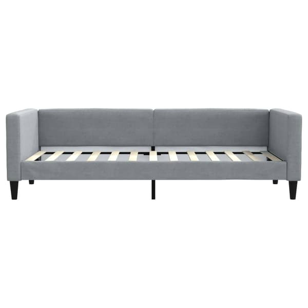 Dagbädd utdragbar ljusgrå 80x200 cm tyg