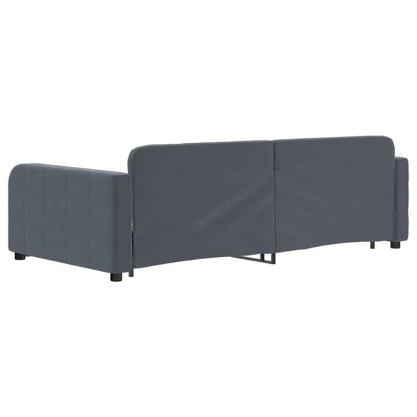 Dagbädd utdragbar mörkgrå 100x200 cm sammet