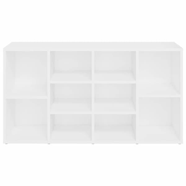 Skobänk vit 103x30x55 cm konstruerat trä