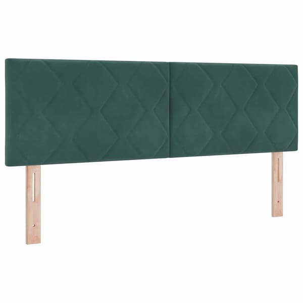Huvudgavel Mörkgrön 144 cm Sammet