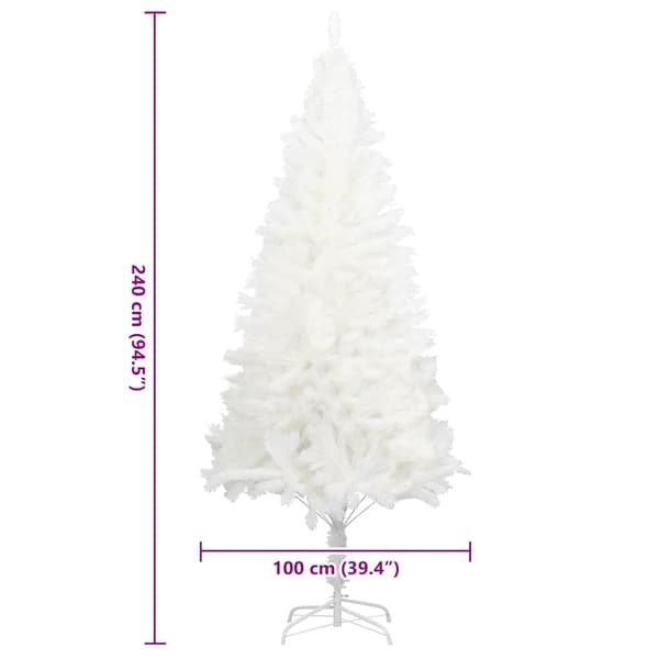 Plastgran verklighetstrogna barr vit 240 cm