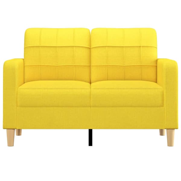 2-sitssoffa ljusggul 120 cm tyg