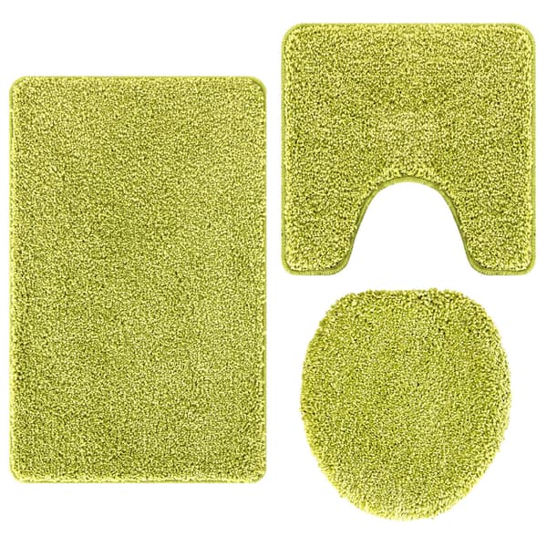 Antisklid badmatta set 3 pcs Grön PP