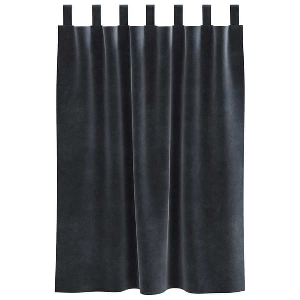 Mörkläggningsgardiner 2 st Mörkgrå 140 x 140 cm Sammet