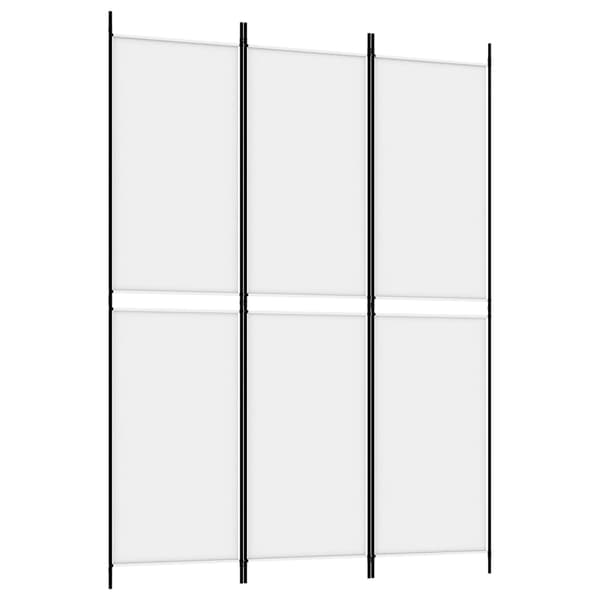 Rumsavdelare 3 paneler vit 150x200 cm tyg