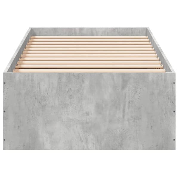 Sängram betonggrå 75x190 cm konstruerad trä