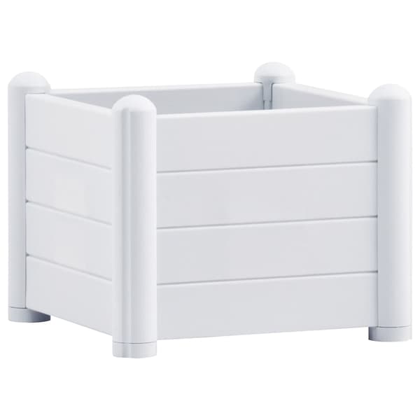 Upphöjd odlingslåda PP vit 43x43x35 cm