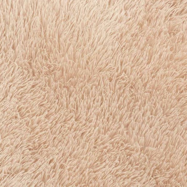 Ryamatta med lång lugg NAVARRA beige 100x100 cm polyester