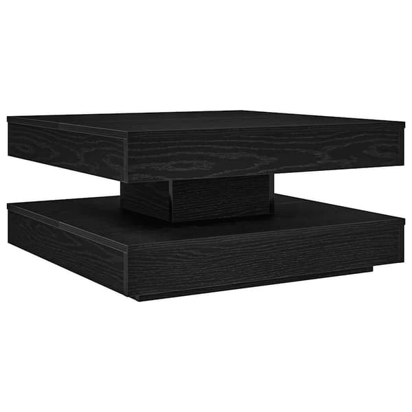 Soffbord 360 grader vridbart svart 70x70x34,5 cm