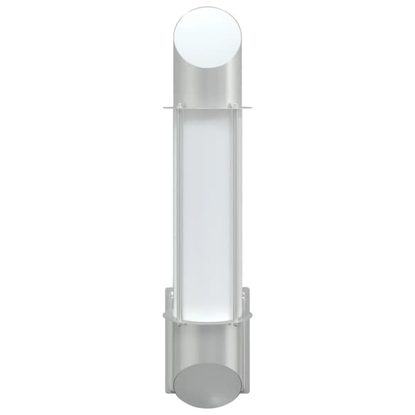 Utomhusvägglampor 2 st silver rostfritt stål