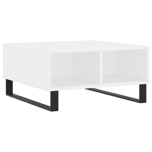 Soffbord vit 60x60x30 cm konstruerat trä