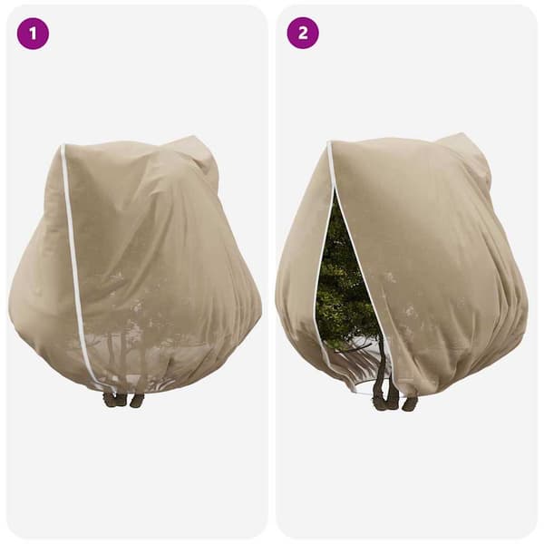 Frostskydd för växtfleeceöverdrag 3 pcs Beige 2,5 x 3,14 m