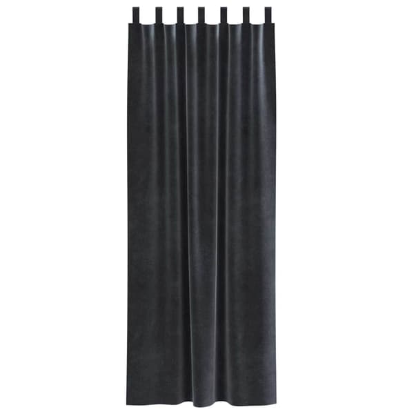 Mörkläggningsgardiner 2 st Mörkgrå 140 x 260 cm Sammet