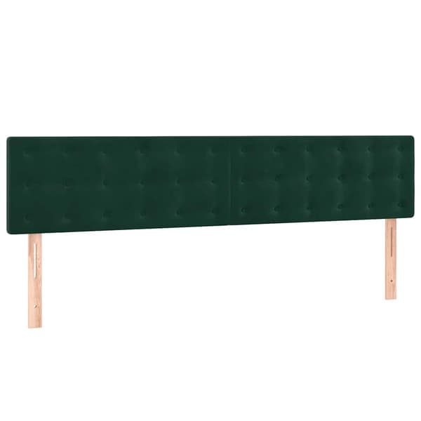 Ramsäng med madrass mörkgrön 180x200 cm sammet