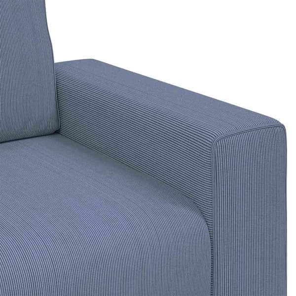 Loveseat soffa blå 160x77x82 cm manchestertyg