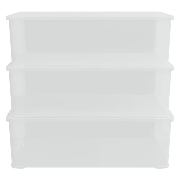 Plastlådor 3 st 25 L stapelbara